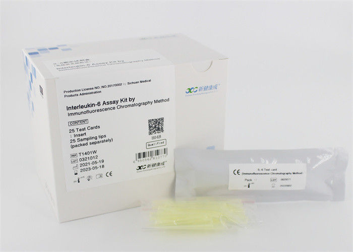 Equipos de prueba de diagnóstico de Interleukin-6 Poct, tarjeta rápida de la prueba de la sangre entera 200ul